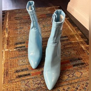 Steve Madden, light blue mid ankle boot 8.5